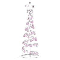 vidaXL LED julgran med julgranskulor 100 LED varmvit 150 cm