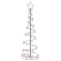 vidaXL LED julgran med julgranskulor 120 LED varmvit 180 cm