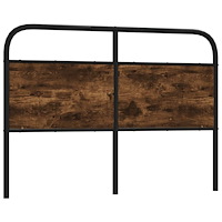 vidaXL Sänggavel rökfärgad ek 140 cm konstruerat trä och stål