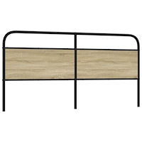 vidaXL Sänggavel sonoma-ek 190 cm konstruerat trä och stål