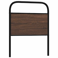 vidaXL Sänggavel brun ek 75 cm stål och konstruerat trä