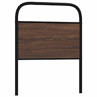 vidaXL Sänggavel brun ek 80 cm stål och konstruerat trä