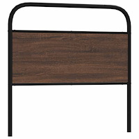 vidaXL Sänggavel brun ek 107 cm stål och konstruerat trä