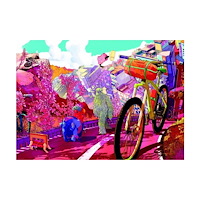 HEYE Art Bike Tour in Pink, Pussel, 1000 bitar, Heye