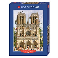 HEYE Cartoon Loup Vive Notre Dame, Pussel, 1000 bitar, Heye