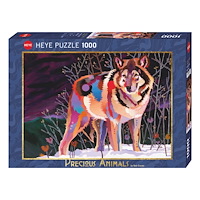 HEYE Fine Art Precious Animals Night Wolf, Pussel, 1000 bitar, Heye