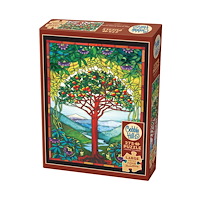 Cobble Hill Tree of Life Stained Glass (275 Stora Bitar)