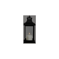 [NORDIC Brands] Ljuslykta m ledljus 30,5cm varmvit/svart