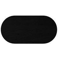 vidaXL Bordsskiva mörkbrun 120x60x2 cm massiv ek oval