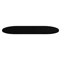vidaXL Bordsskiva mörkbrun 120x60x2 cm massiv ek oval