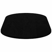vidaXL Bordsskiva mörkbrun 120x60x2 cm massiv ek oval
