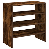 vidaXL Skohyllor 2 st stapelbara rökfärgad ek 60x30x30,5 cm