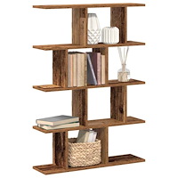 vidaXL Väggmonterad kubhylla 12 fack åldrat trä konstruerat trä