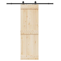 vidaXL Skjutdörrsbeslag 183 cm stål svart