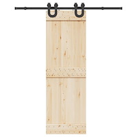 vidaXL Skjutdörrsbeslag 183 cm stål svart