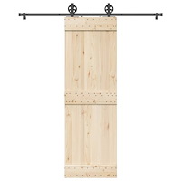vidaXL Skjutdörrsbeslag 183 cm stål svart