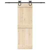 vidaXL Skjutdörrsbeslag 183 cm stål svart