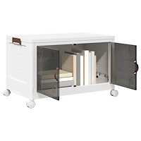 vidaXL Förvaringslåda stapelbar med hjul 75 L 64x40x41 cm