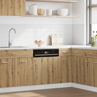 vidaXL Front för diskmaskin “Lyon” artisan ek 45x3x67 cm