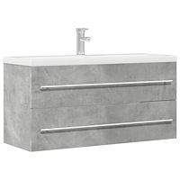 vidaXL Tvättställsskåp betonggrå 100x38,5x48 cm spånskiva