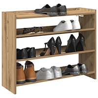 vidaXL Skohylla ek 80x25x62 cm konstruerat trä