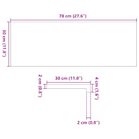 vidaXL Trappstegsmattor 16 pcs obehandlad 70x30x2 cm massiv ek
