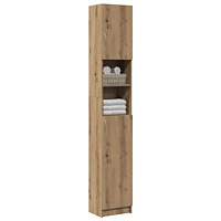 vidaXL Badrumsskåp ek 32x25,5x190 cm konstruerat trä