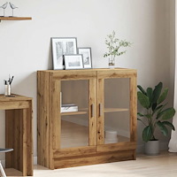 vidaXL Bokhylla artisan ek 82,5x30,5x80 cm konstruerat trä