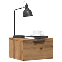 vidaXL Väggmonterat sängbord artisan ek 34x30x20 cm