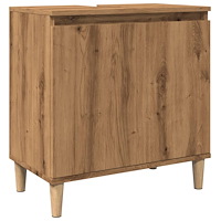 vidaXL Tvättställsskåp artisan ek 58x33x60 cm konstruerat trä