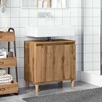 vidaXL Tvättställsskåp artisan ek 58x33x60 cm konstruerat trä