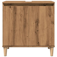 vidaXL Tvättställsskåp artisan ek 58x33x60 cm konstruerat trä