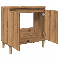 vidaXL Tvättställsskåp artisan ek 58x33x60 cm konstruerat trä