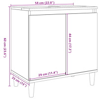 vidaXL Tvättställsskåp artisan ek 58x33x60 cm konstruerat trä