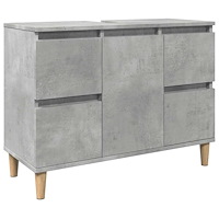 vidaXL Tvättställsskåp betonggrå 80x33x60 cm konstruerat trä