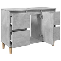vidaXL Tvättställsskåp betonggrå 80x33x60 cm konstruerat trä
