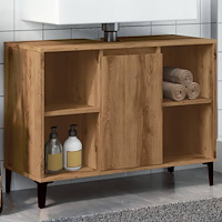 vidaXL Tvättställsskåp artisan ek 80x33x60 cm konstruerat trä