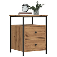 vidaXL Sängbord artisan ek 44x45x60 cm konstruerat trä