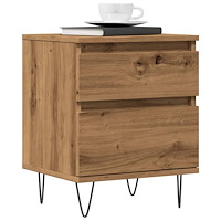 vidaXL Sängbord artisan ek 40x35x50 cm konstruerat trä