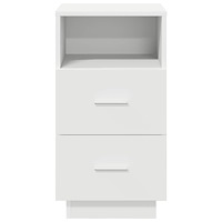 vidaXL Sängbord 2 st med 2 lådor vit 36x36x68 cm