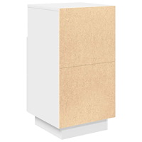 vidaXL Sängbord 2 st med 2 lådor vit 36x36x68 cm