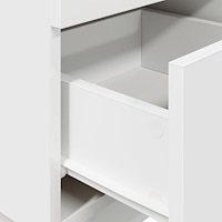 vidaXL Sängbord 2 st med 2 lådor vit 36x36x68 cm