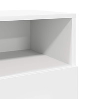 vidaXL Sängbord 2 st med 2 lådor vit 36x36x68 cm