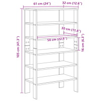 vidaXL Skohylla rökfärgad ek 61x32x105 cm konstruerat trä