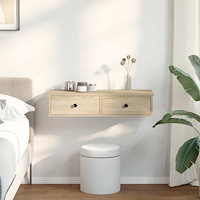 vidaXL Vägghylla med lådor sonoma-ek 80x31x17 cm konstruerat trä