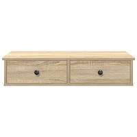 vidaXL Vägghylla med lådor sonoma-ek 80x31x17 cm konstruerat trä