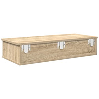 vidaXL Vägghylla med lådor sonoma-ek 80x31x17 cm konstruerat trä