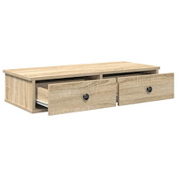 vidaXL Vägghylla med lådor sonoma-ek 80x31x17 cm konstruerat trä