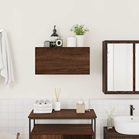vidaXL Väggskåp för badrum brun ek 60x25x30 cm konstruerat trä