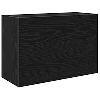 vidaXL Väggskåp för badrum svart 60x25x40 cm konstruerat trä